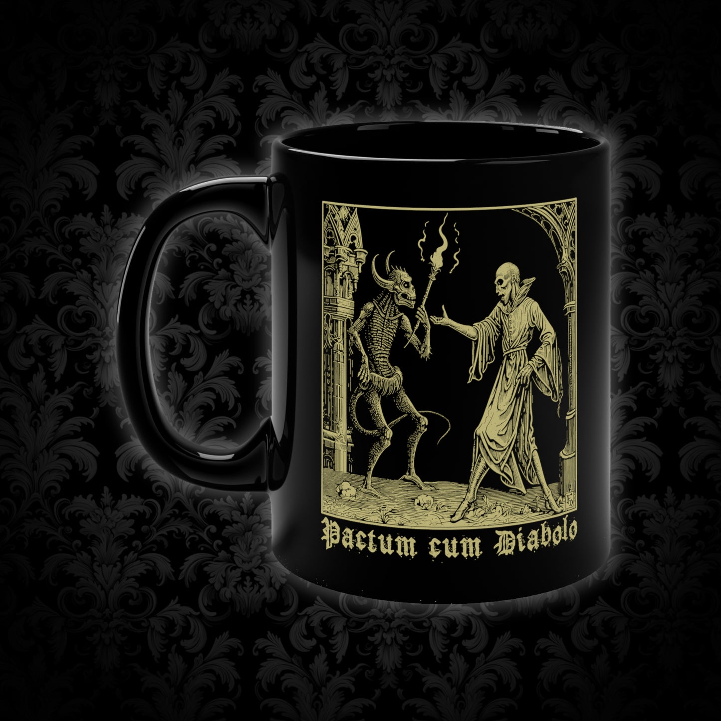 Mug Pactum cum Diabolo in Beige - Frogos Design