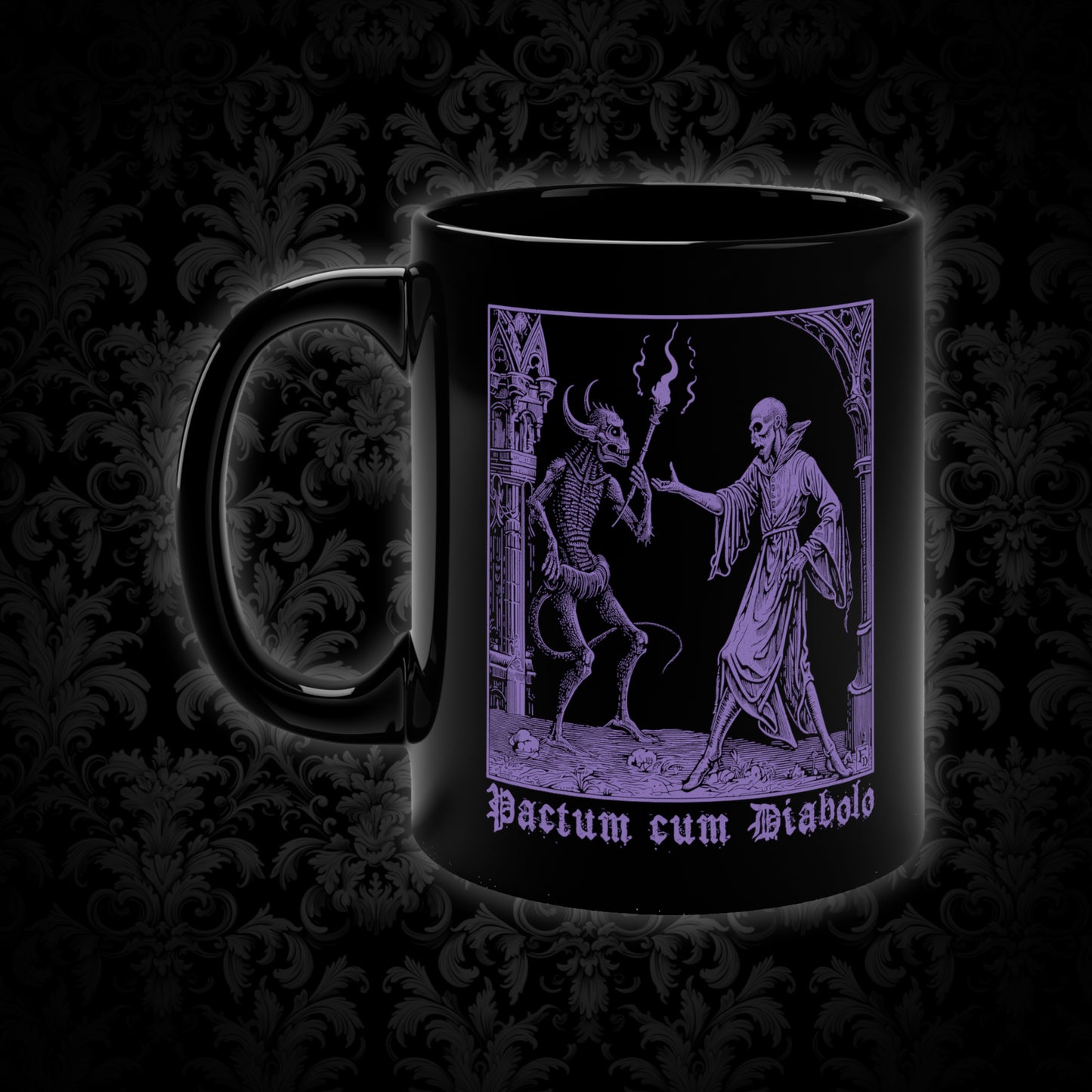 Mug Pactum cum Diabolo in Purple - Frogos Design