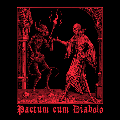 Unisex T-shirt Pactum cum Diabolo in Red