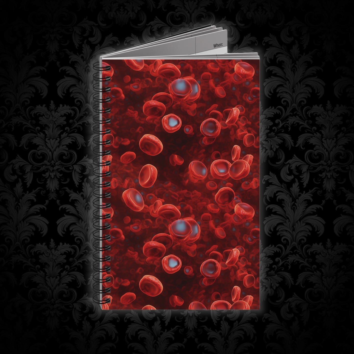 Spiral Notebook Blood Cells - Frogos Design