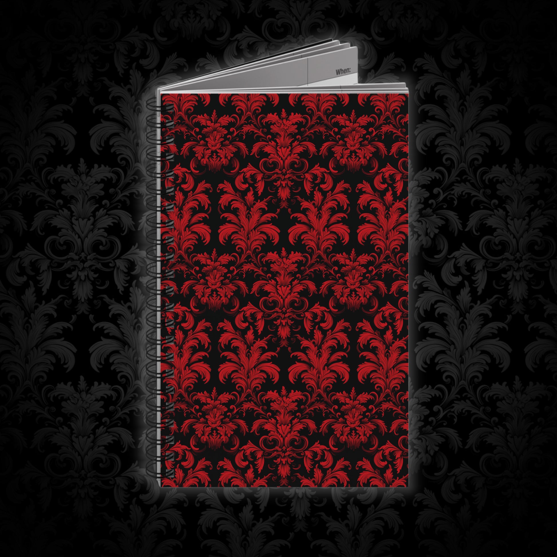 Spiral Notebook Red Boudoire - Frogos Design