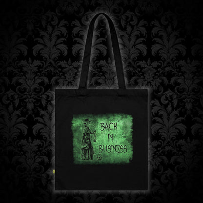 Tote Bag Back in Business in Green - Frogos Design