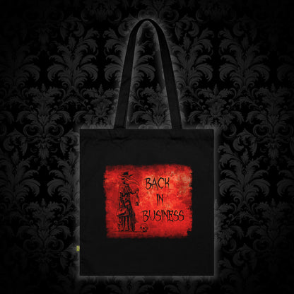 Tote Bag Back in Business in Red - Frogos Design