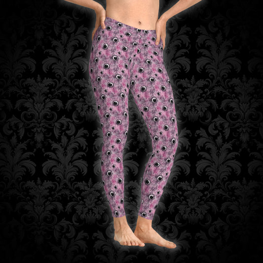 Women`s Leggings Creepy Pinky Eyes - Frogos Design