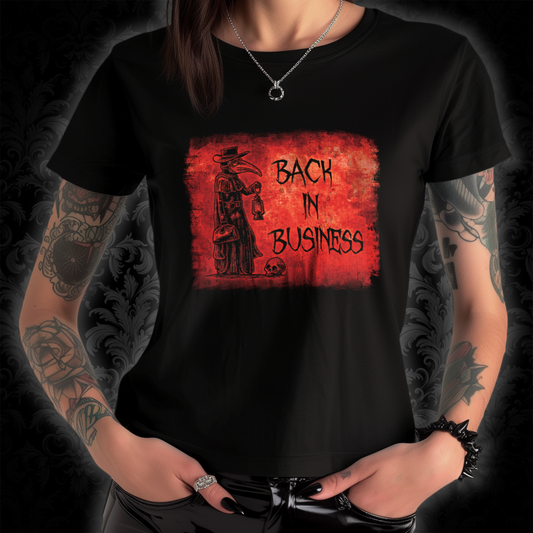 Women's T-shirt Back in Business in Red