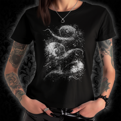 Women's T-shirt Cosmic Worms in White