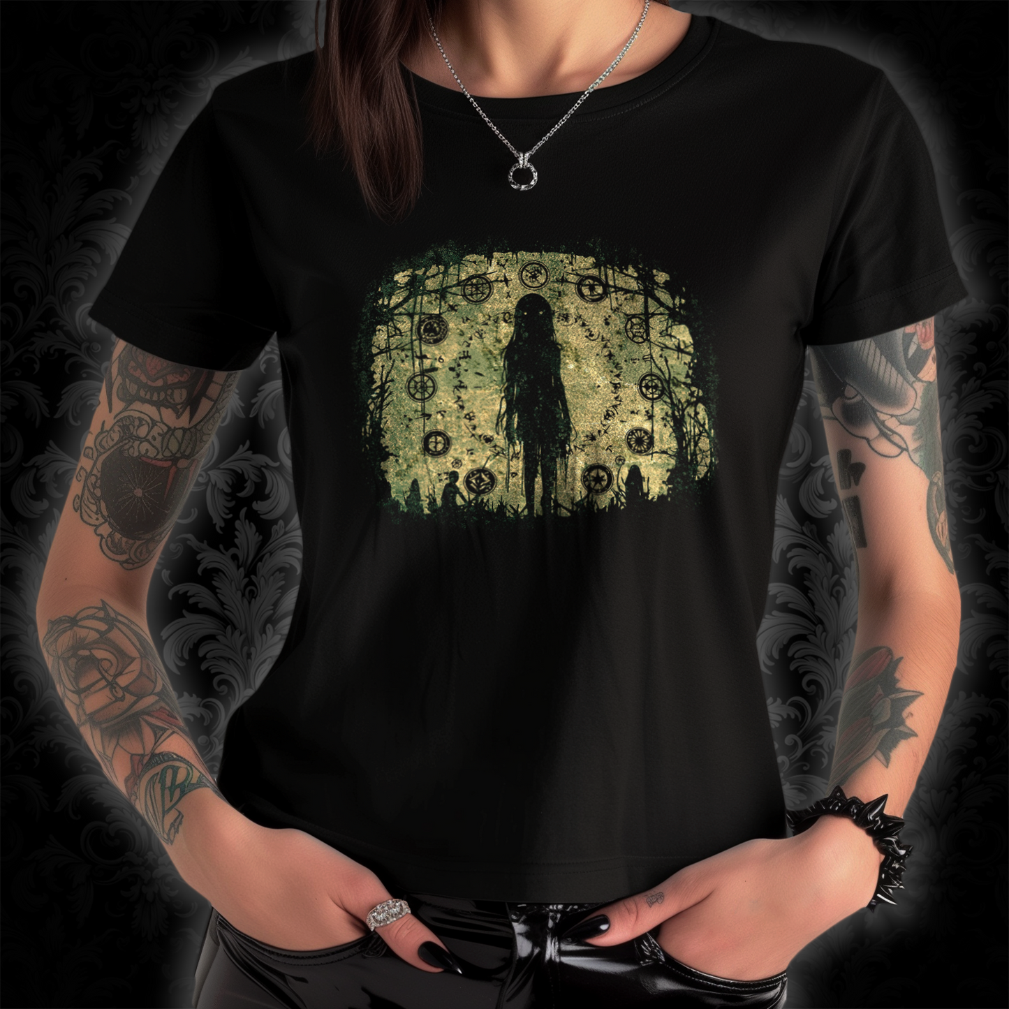 Women's T-shirt Evil is Here in Green