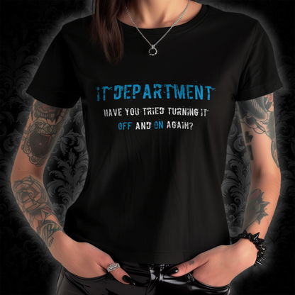 Women's T-shirt IT Support in Blue